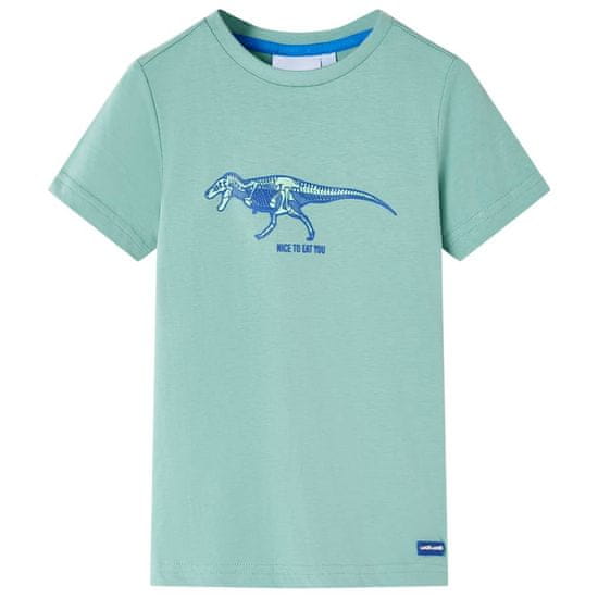 Vidaxl Dětské tričko Dinosaurus světle khaki 128