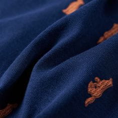 Vidaxl Dětská košile potisk se psy námořnická modrá 92