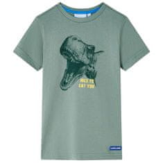 Greatstore Dětské tričko Dinosaurus khaki 116