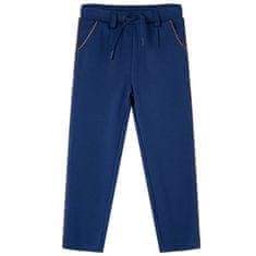 Vidaxl Dětské kalhoty se stahovací šňůrkou námořnicky modré 92