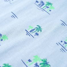 Vidaxl Dětské tričko potisk kokosových palem světle modré 128