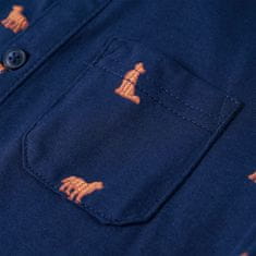 Greatstore Dětská košile potisk se psy námořnická modrá 116