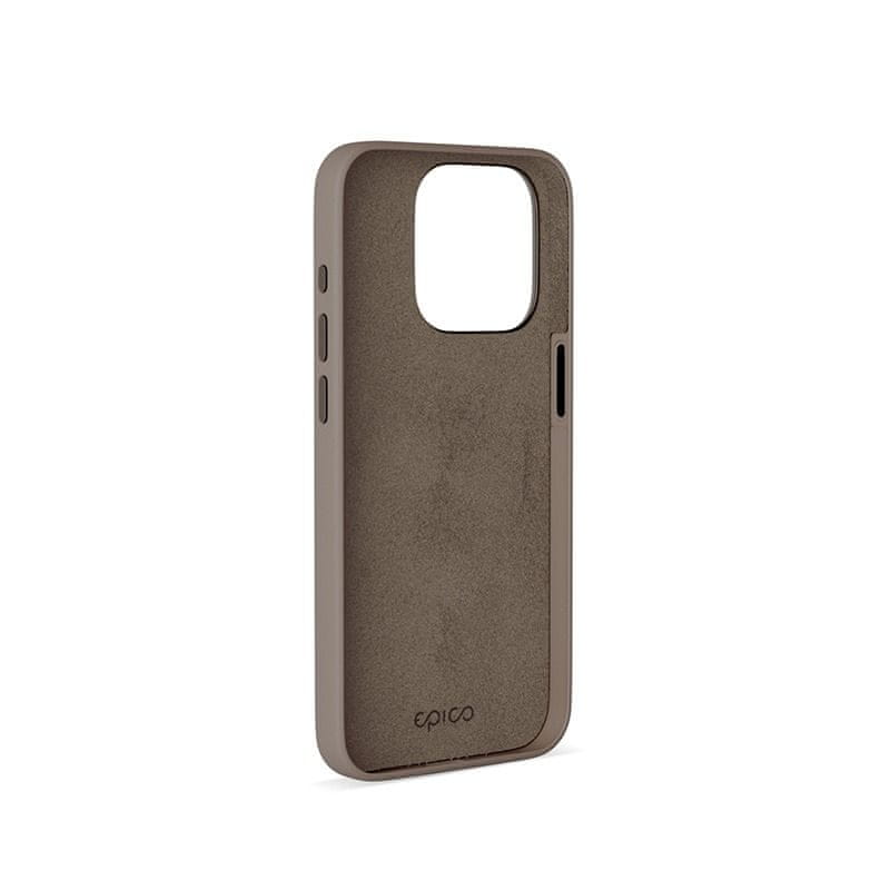 Levně EPICO Mag+ kožený kryt iPhone 15 Pro Max - pískový