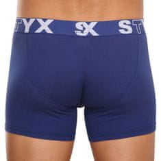 Styx 3PACK pánské boxerky long sportovní guma tmavě modré (3U968) - velikost L