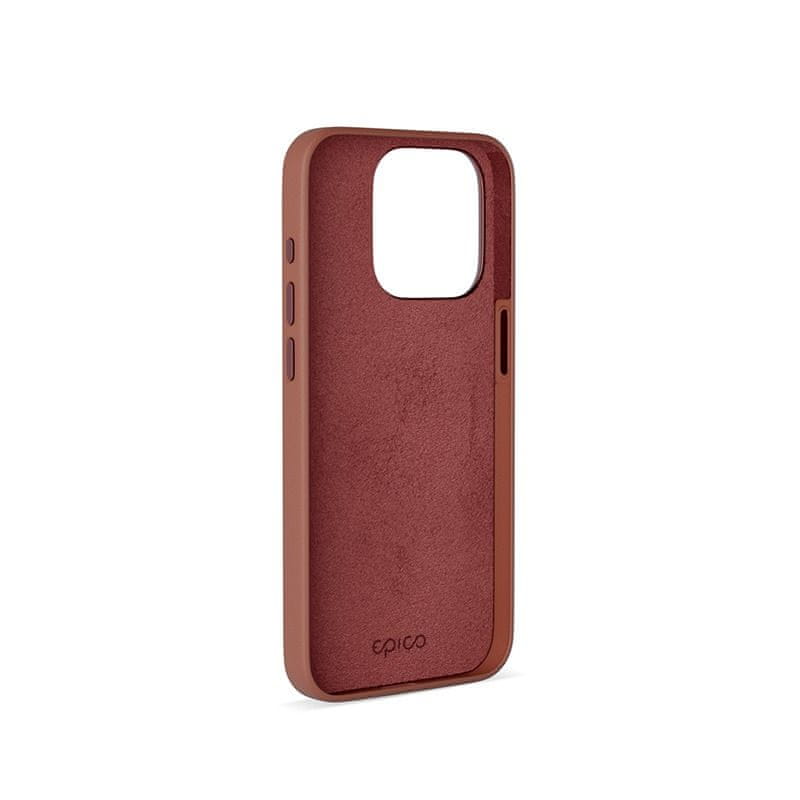 Levně EPICO Mag+ kožený kryt iPhone 15 Pro Max - hnědý