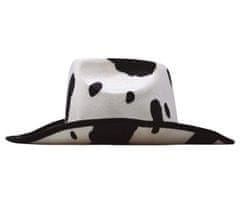 Guirca Dámský kovbojský klobouk bílo-černý