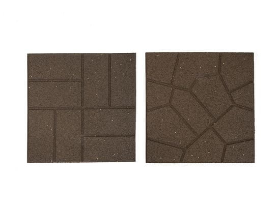LEGI Oboustranná gumová dlaždice Brickface 40 x 40 cm, hnědá MHEU5000141
