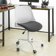 SoBuy SoBuy FST87-W Stolní židle se sklopným opěradlem Dětská otočná židle Kancelářská židle Výškově nastavitelně 50-62cm