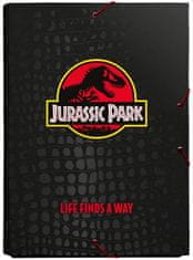 CurePink Složka s klopami Jurassic Park|Jurský park: Life Finds A Way (26 x 34 x 2 cm)