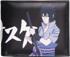 CurePink Otevírací peněženka Naruto Shippuden: Sasuke (10 x 9 x 2 cm)