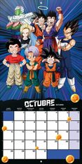 CurePink Oficiální nástěnný kalendář Dragon Ball 2024 s plakátem (SQ 30 x 30|60 cm)