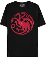 CurePink Dámské tričko House of the Dragon|Rod draka: Znak Draka (L) černá bavlna