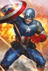 CurePink Plakát Marvel|Captain America: Under Fire (61 x 91,5 cm) 150 g