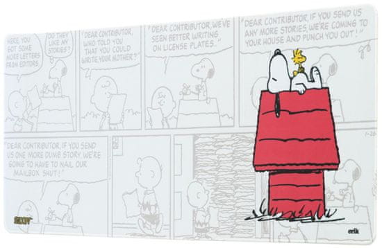 CurePink Herní podložka na stůl Snoopy: Comics (80 x 35 cm)