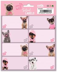CurePink Poznámkové nálepky Studio Pets: Dogs - Psi Set 16 kusů (kus 8 x 4 cm|set 16 x 20 cm)
