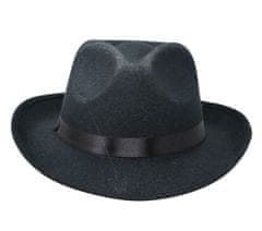 Mafianský pánský klobouk s mašlí