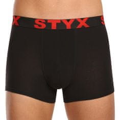 Styx 5PACK pánské boxerky sportovní guma černé (5G9601) - velikost M