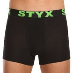 Styx 5PACK pánské boxerky sportovní guma černé (5G9601) - velikost M
