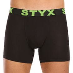 Styx 5PACK pánské boxerky long sportovní guma černé (5U9601) - velikost XL