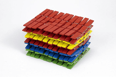 Opus Dřevěné barevné kolíčky na dekorační sítě 35mm 10ks