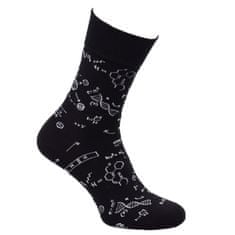 Zdravé Ponožky Zdravé ponožky pánské klasické bavlněné vzorované ponožky Science 7103123 4-pack, 43-46