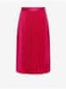 Tmavě růžová dámská saténová plisovaná midi sukně JDY Sarah M