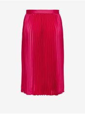 Jacqueline de Yong Tmavě růžová dámská saténová plisovaná midi sukně JDY Sarah L