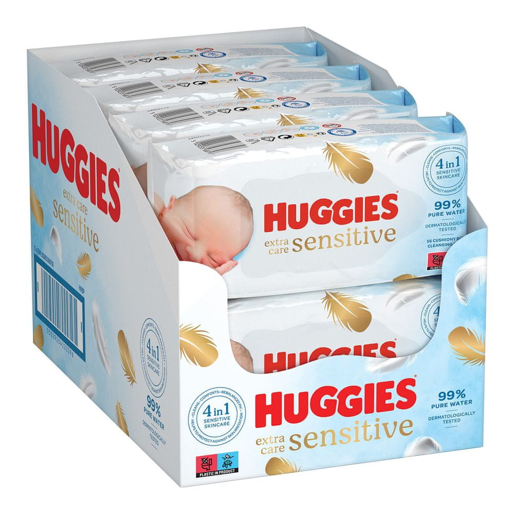 Levně Huggies wipes EXTRA Care 8 x 56ks
