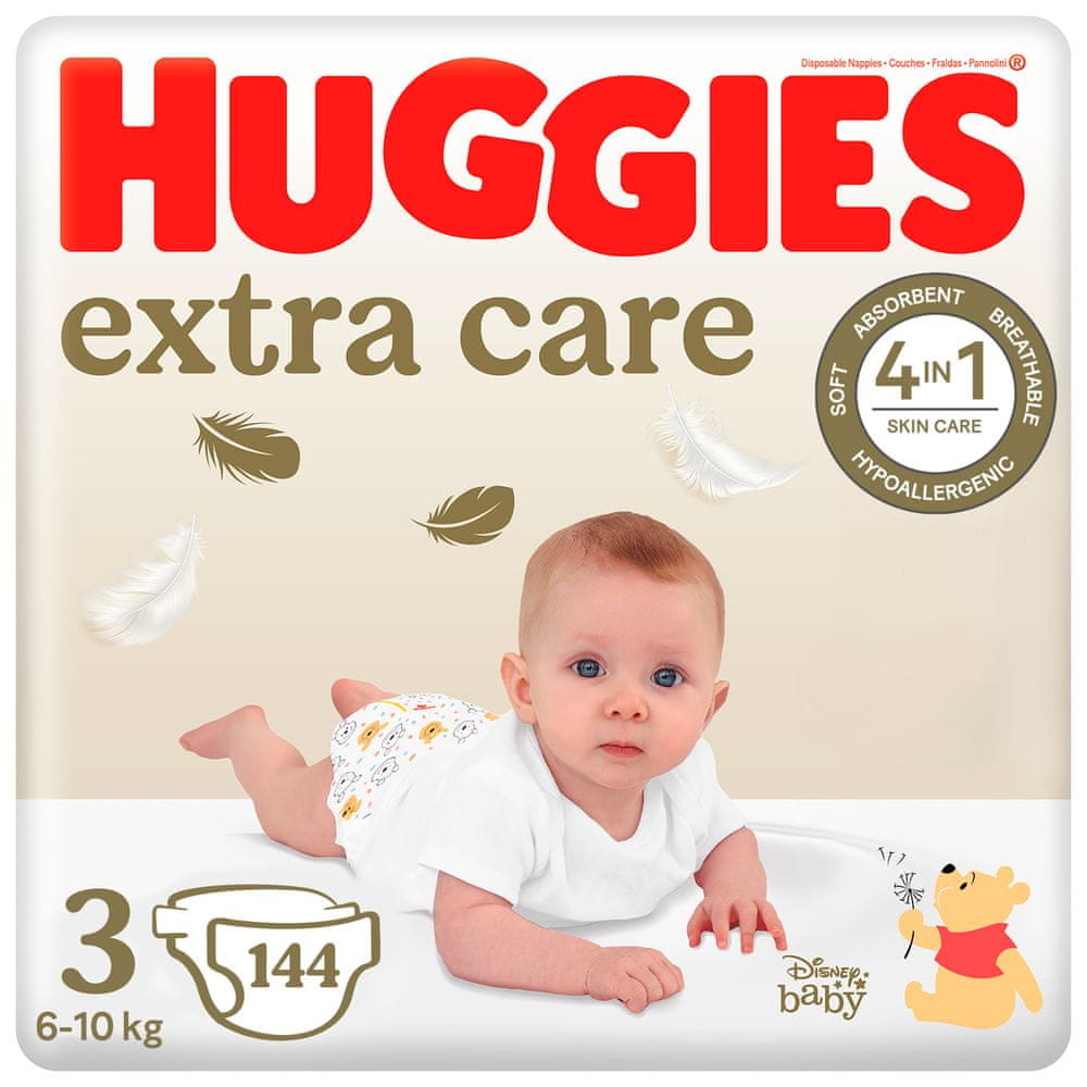 Levně Huggies Měsíční balení Extra Care č.3 - 144 ks