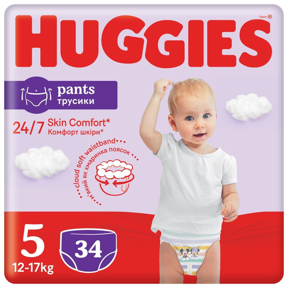 Levně Huggies Pants Jumbo 5 (12-17 kg) 34 ks