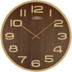 Prim Dřevěné designové hodiny Timber Veneer, hnědá
