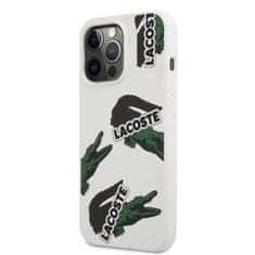 Lacoste Zadní kryt Liquid Silicone Allover Pattern pro iPhone 13 Pro Max White