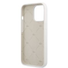 Lacoste Zadní kryt Liquid Silicone Allover Pattern pro iPhone 13 Pro Max White