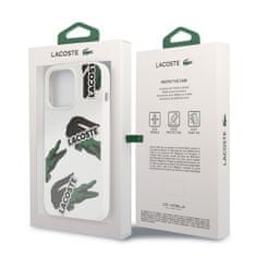 Lacoste Zadní kryt Liquid Silicone Allover Pattern pro iPhone 13 Pro White
