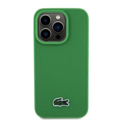 Lacoste  Iconic Petit Pique Woven Logo Magsafe Zadní Kryt pro iPhone 15 Pro Green