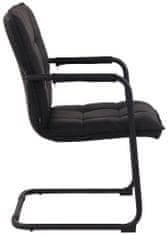 BHM Germany Konferenční židle Gandia, pravá kůže, černá / černá
