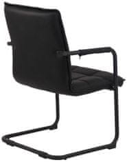 BHM Germany Konferenční židle Gandia, pravá kůže, černá / černá