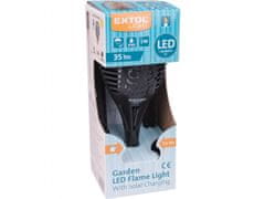 Extol Light Pochodeň LED s plamenem, 79cm, solární nabíjení, 35lm, 51 LED