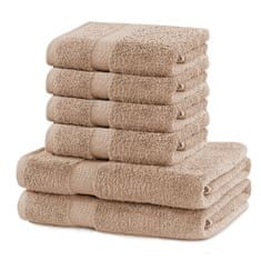DecoKing Sada 2 osušek a 4 ručníků Ginna béžové, velikost 2*70x140+4*50x100