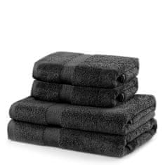 DecoKing Set tmavě šedých ručníků Niki, velikost 2*70x140+2*50x100