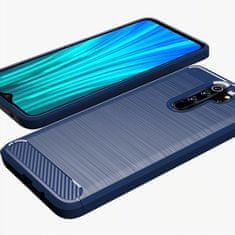 IZMAEL Pouzdro Carbon Bush TPU pre Xiaomi Redmi Note 8 Pro - Tmavě Modrá KP29560