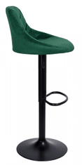 TZB Barová židle CYDRO samet zelená