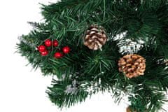 ModernHome Umělý vánoční stromek s kmenem a ozdobami Leslie 160 cm borovice