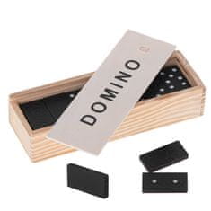 WOWO Dřevěné Domino Kostky Rodinná Hra v Krabici