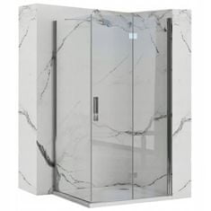 BPS-koupelny Čtvercový sprchový kout REA MOLIER 80x80 cm, chrom