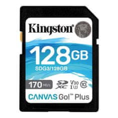 Kingston Paměťová karta SDXC U3 V30 128 GB, 170/90 MB/s