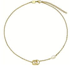 Breil Půvabný dámský pozlacený náhrdelník s perlou Tetra TJ3495
