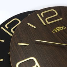 Prim Dřevěné designové hodiny Timber Noble II, tmavě hnědá