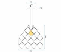 Toolight Kovová závěsná stropní lampa černá APP338-1CP
