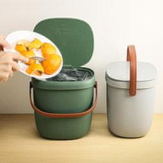 Qualy Design Nádoba na kompostovatelný odpad Foody 10379, 3,5L, zelená